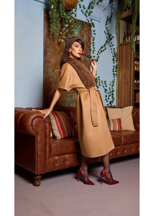 LORO PİANA LONG VEST MINK COAT