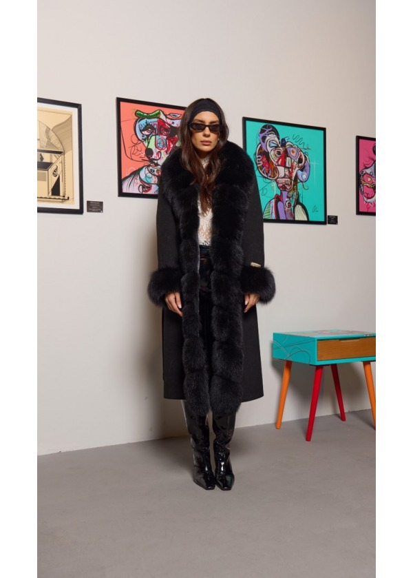 LORO PİANA LONG FOX BLACK 