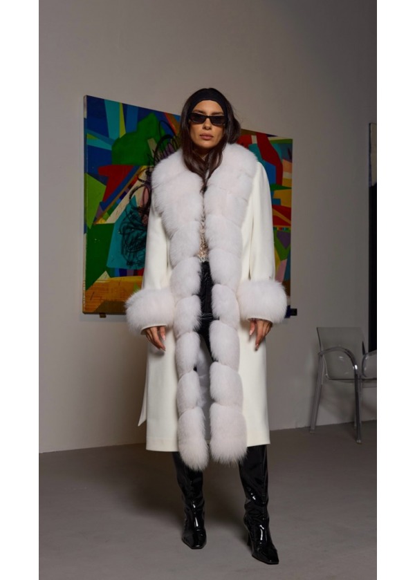 LORO PİANA LONG FOX WHİTE